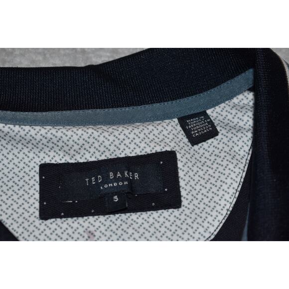 Ted Baker London Golf Polo Shirt Mens Size 5 Medium Blue Polka Dots Performance - Picture 4 of 6